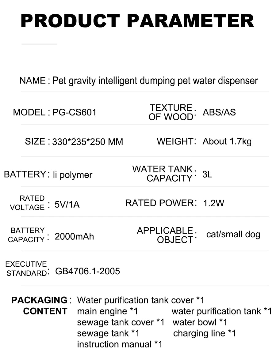 Petgravity Stainless Steel Automatic Purifying Water Dispenser Bowl for Pets