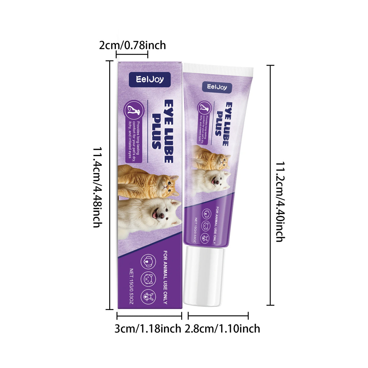 15G Pet Eye Tear Stain Remover Gentle Cleaning Tear Stains No-rinse Cleaning Non-irritating Portable Daily Care Pet Eye Stain Remover for Pets & Dogs