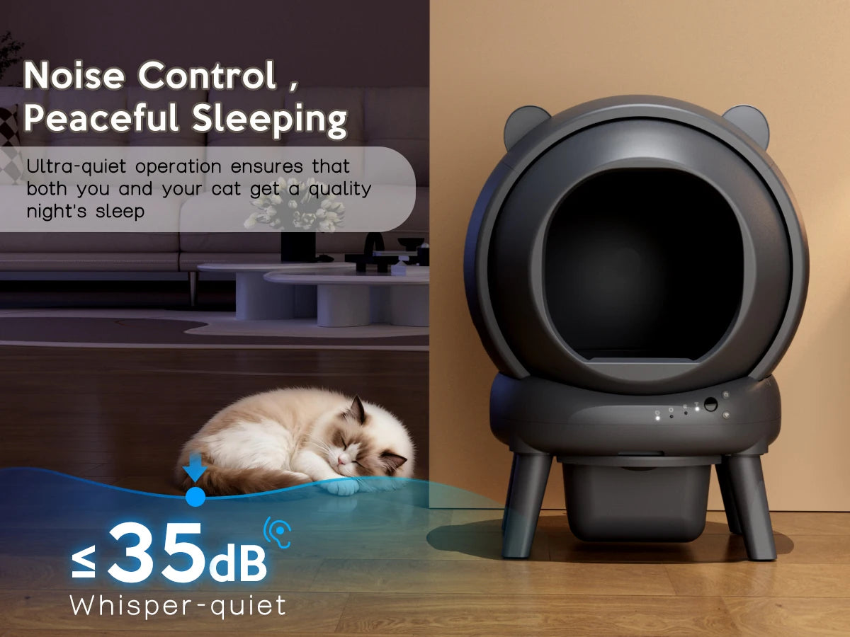 Cumridge Self Cleaning Automatic Litter Box With Safety Sensors