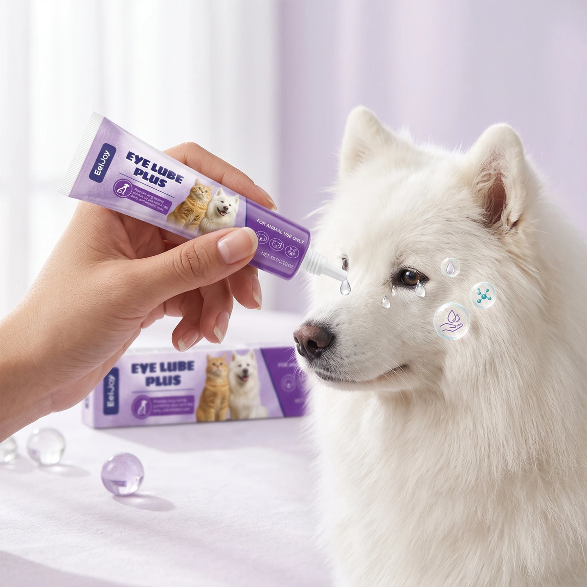 15G Pet Eye Tear Stain Remover Gentle Cleaning Tear Stains No-rinse Cleaning Non-irritating Portable Daily Care Pet Eye Stain Remover for Pets & Dogs