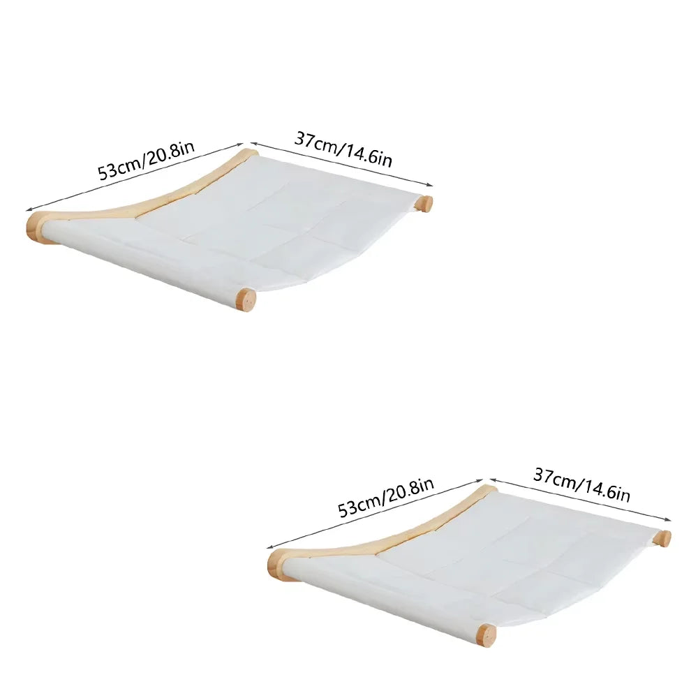 CWV Wall Mounted Cat Hammock Climbing Shelf With Scratching Perch