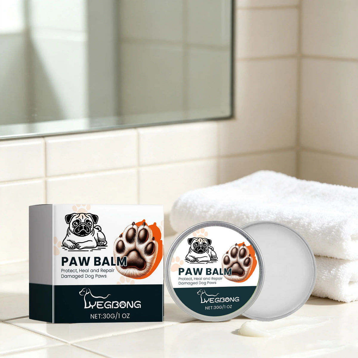 30G Pet Paw Balm Deep Moisturizing Repairing Damaged Skin Nourishing Paw Anti-chapping Enhance Smoothness Protective Natural Pet Paw Balm