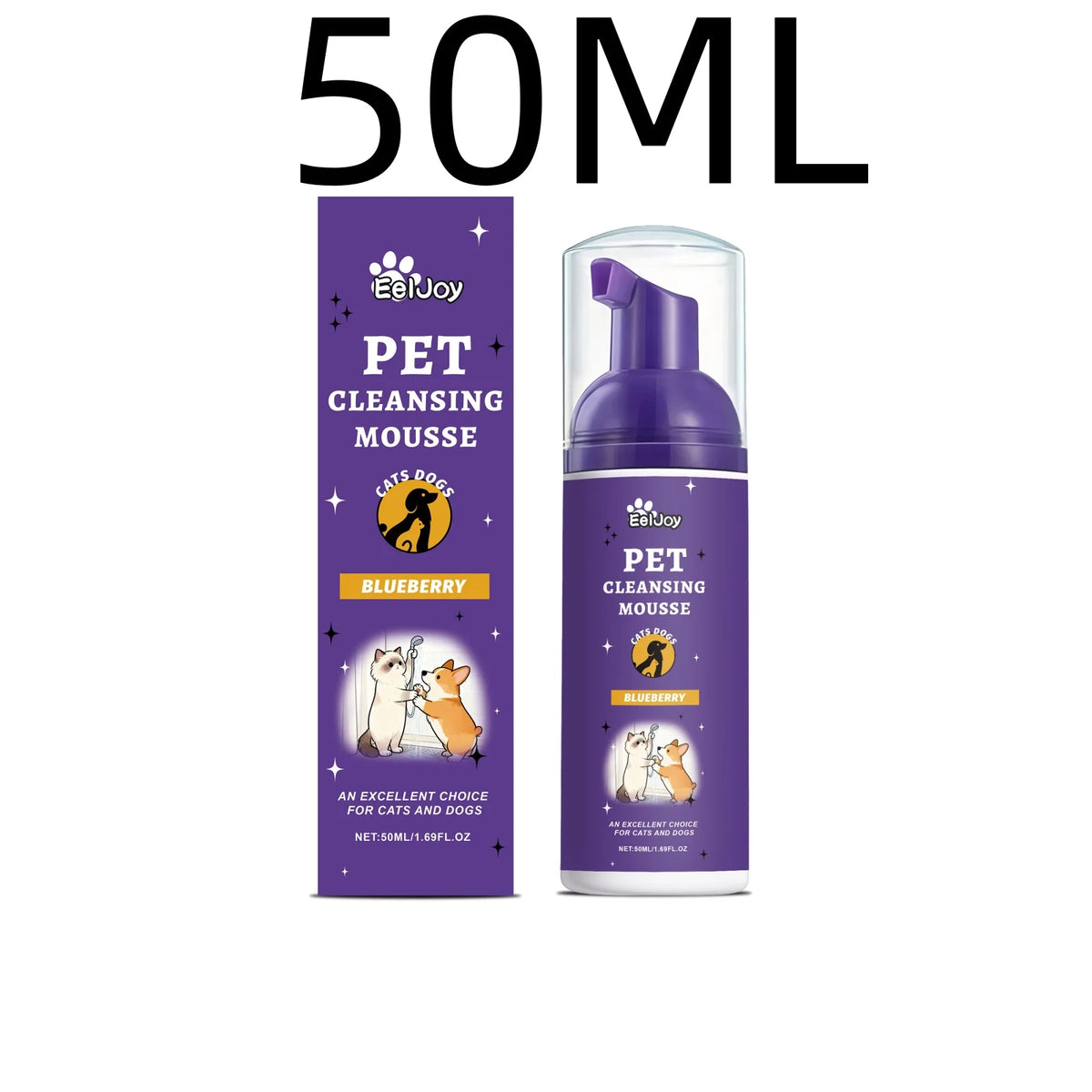EelJoy Pet Grooming Foam Deep Cleansing Eliminating Odors Soothing Skin Minimize Scratching Prevent Fur Tangling Pet Wash Foam