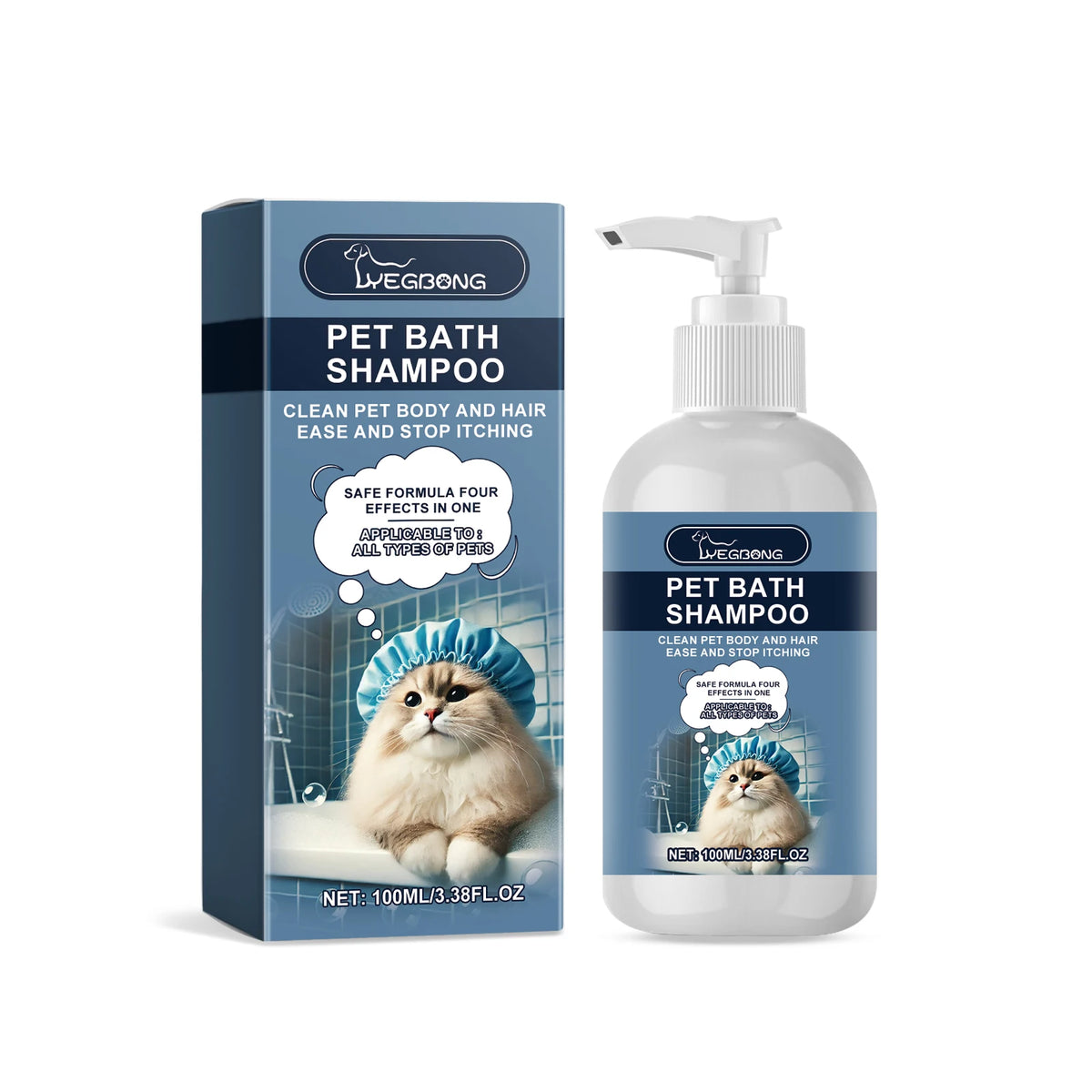 100ML Pet Bathing Shampoo Gentle Cleaning Dirts Moisturizing Enhance Smoothness Nourishing Skin Soothing Itching Improve Shine Fresh Fragrance Pet Shampoo for Cat & Dog