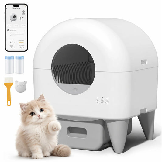 Automatic Smart Self Cleaning Enclosed Cat Litter Box Toilet