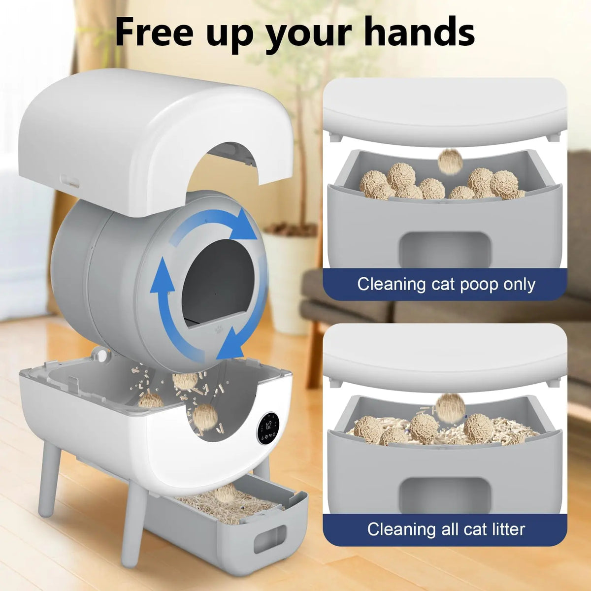 Fumoi Smart Self Cleaning Cat Litter Box With App Control