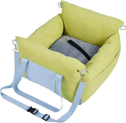 HiMISS Waterproof Dog Car Seat Booster With Tether And Pocket