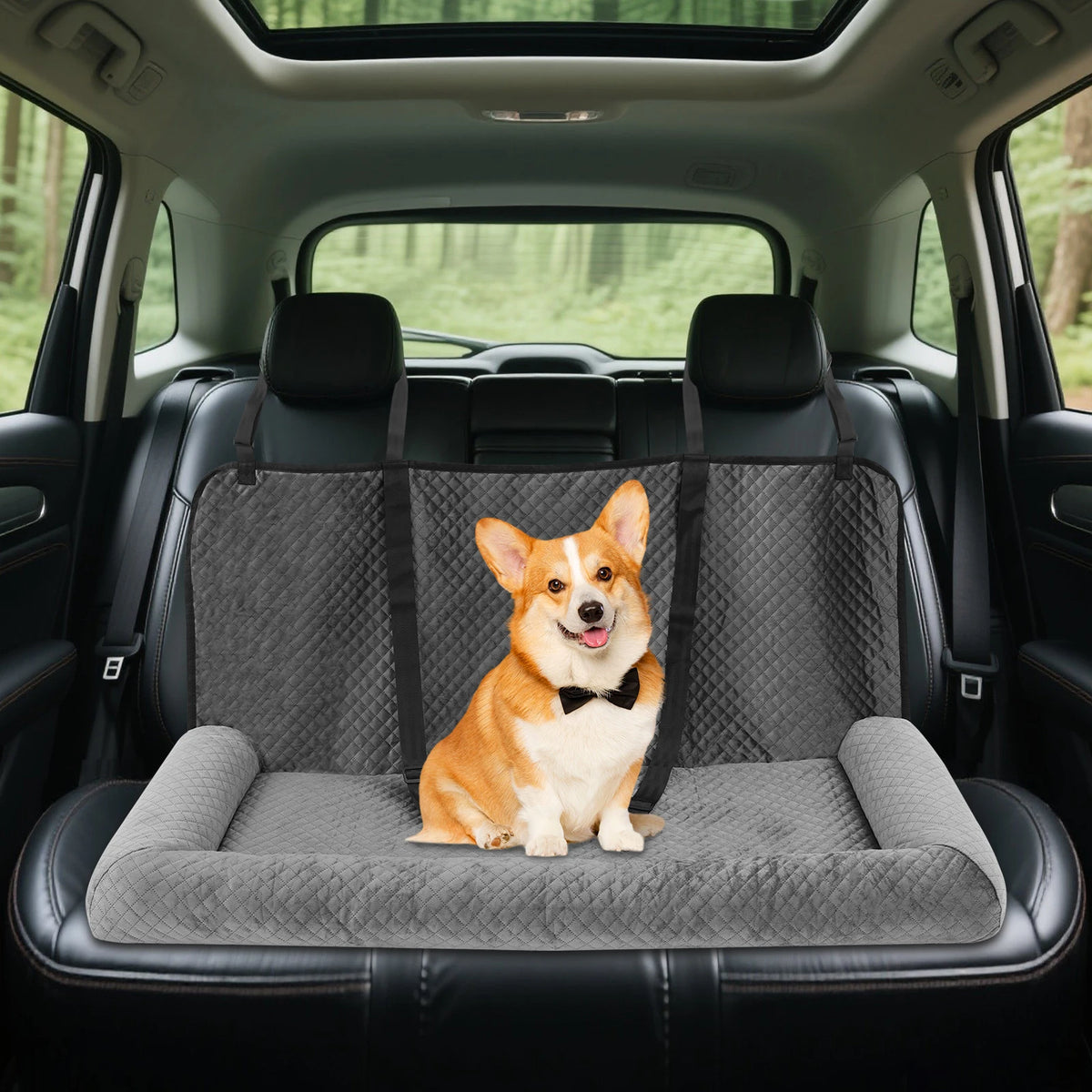 Dog Car Seat, Large Dog Car Bed, Dog Mattresses, Pet Seat with a High-resilience Base That Retains Its Shape and Res for Small, Medium, and Large Dogs