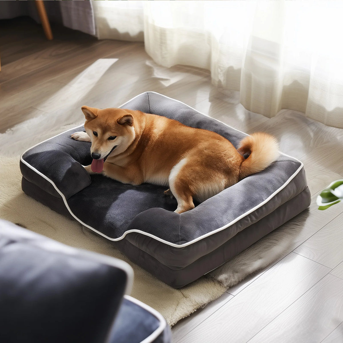 MCQ Memory Foam Orthopedic Dog Bed With Washable Cover