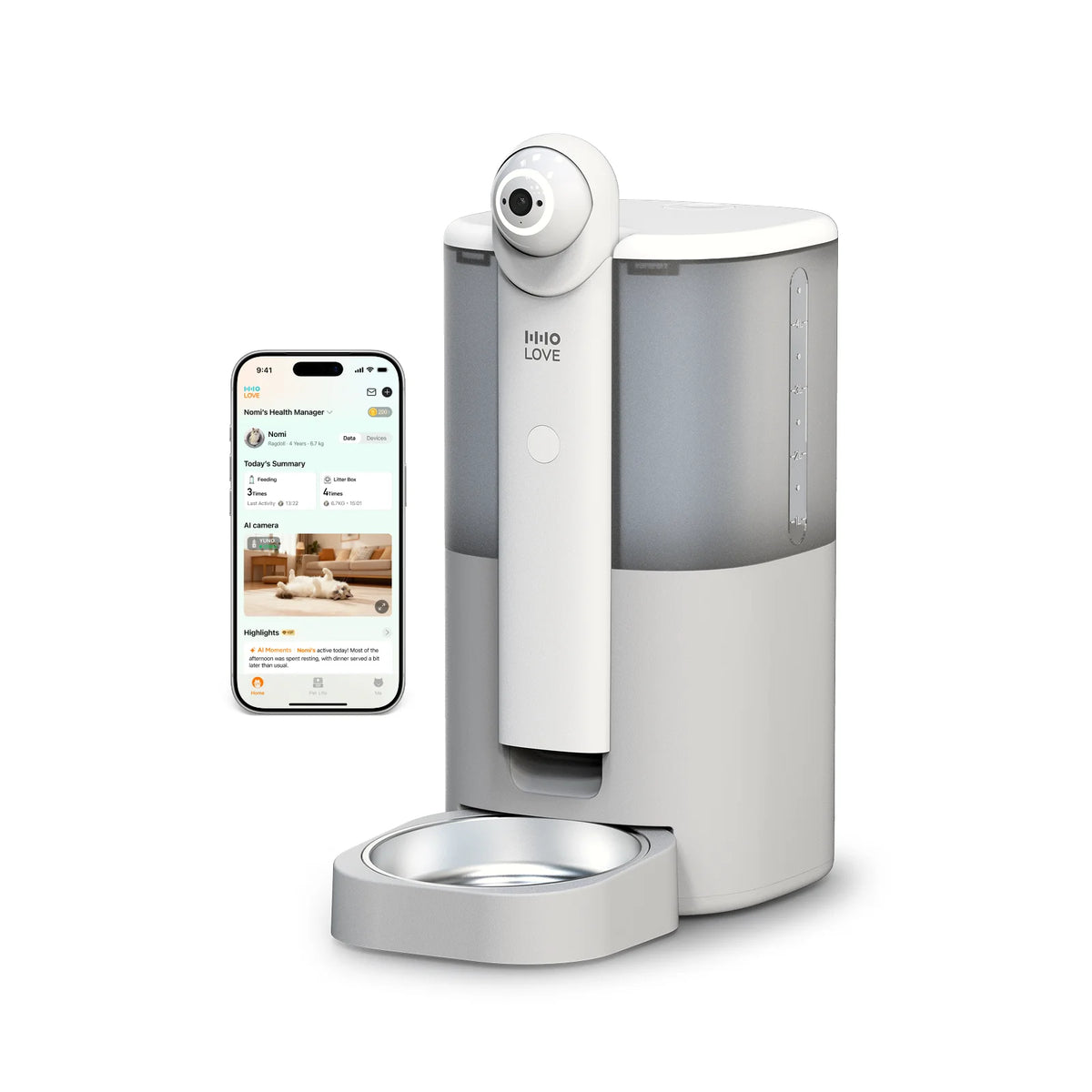 HHOLOVE Automatic Pet Feeder With 1080P Camera And App Control