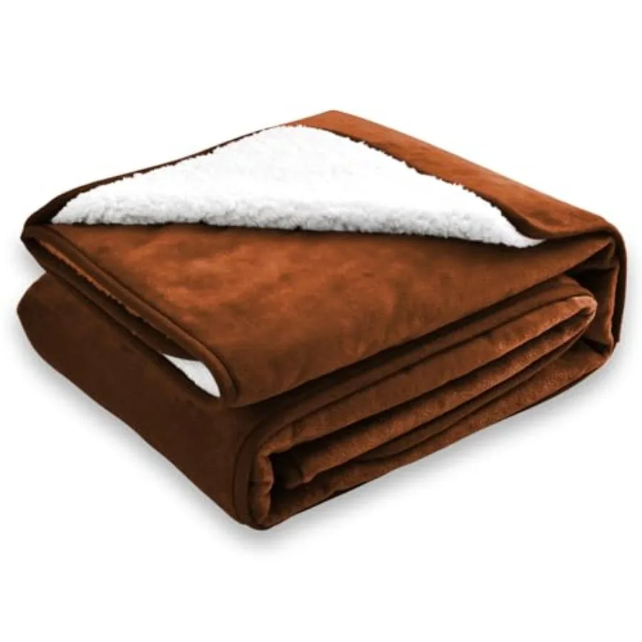 Waterproof Blanket for Bed Couch Sofa, Soft Liquid Pee Proof Pet Blanket for Dog Puppy Cat, Reversible Sherpa Fleece Furniture
