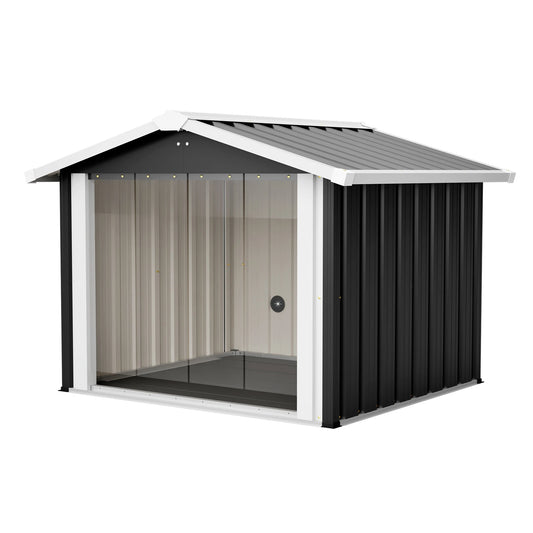 Spacious Metal Dog House And Waterproof Outdoor Storage Shed