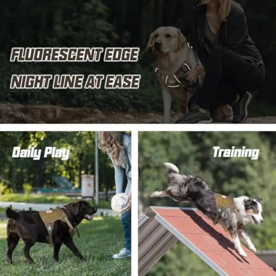 Tactical Reflective No Pull Dog Harness Vest for Training