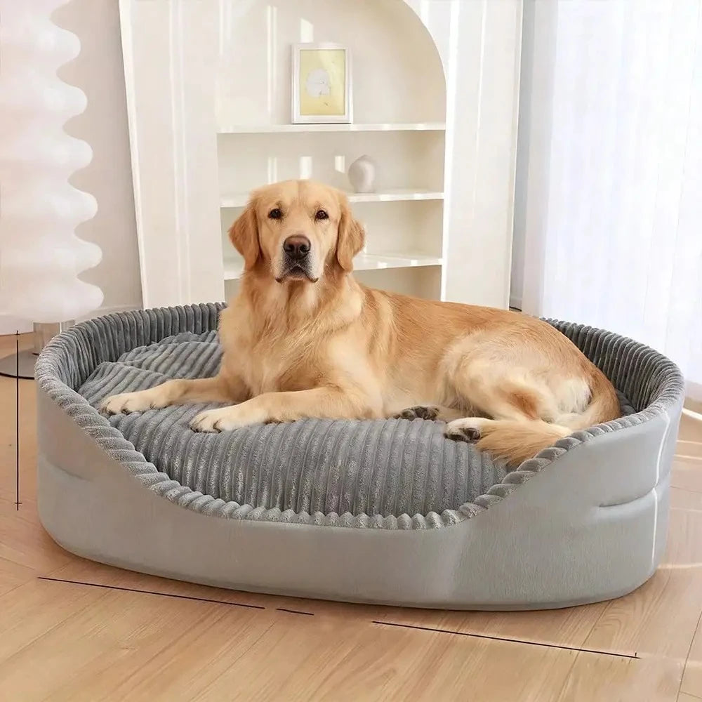 Machine Washable Plush Cotton Pet Bed For Dogs And Cats