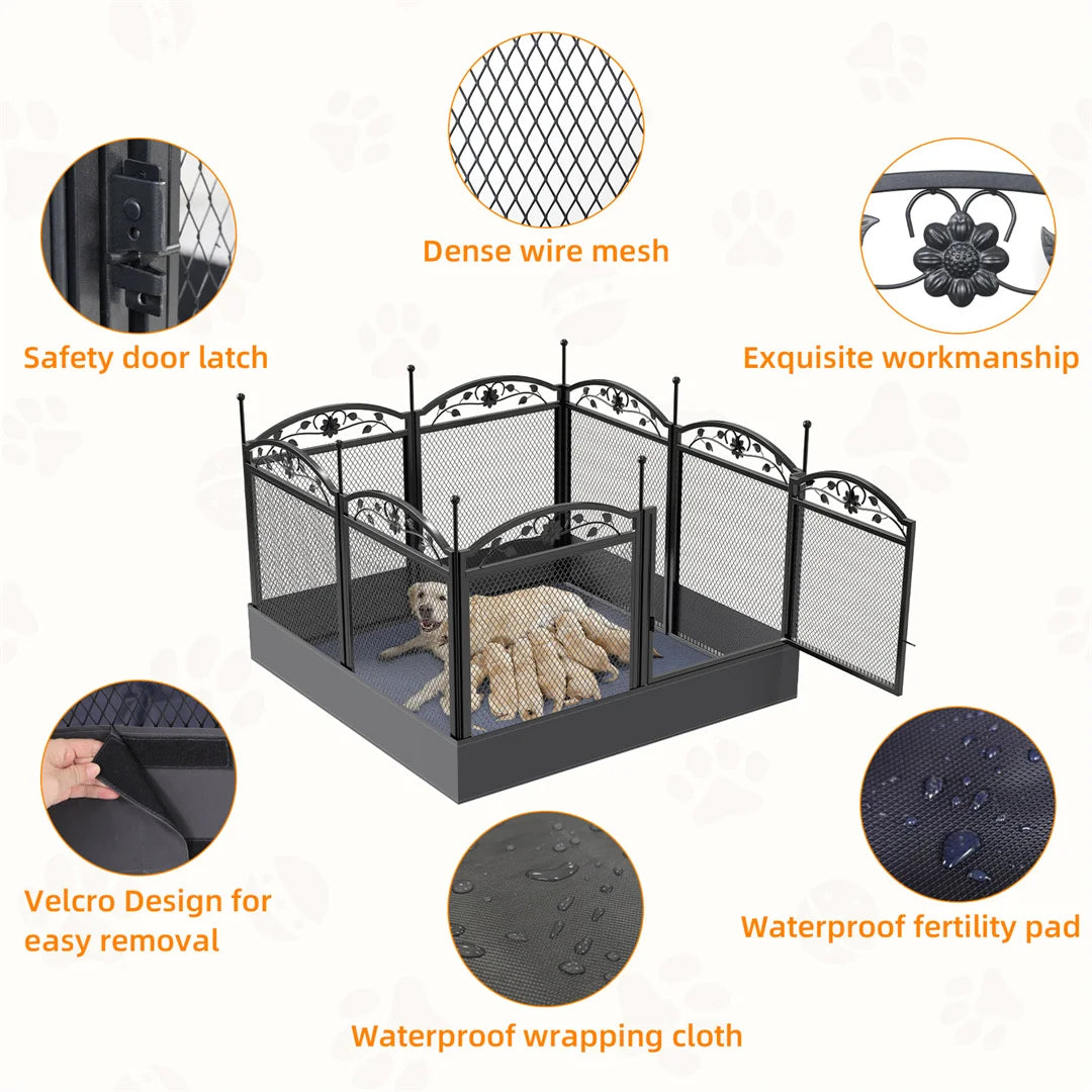 Bingopaw Heavy Duty Metal Dog Playpen For Training