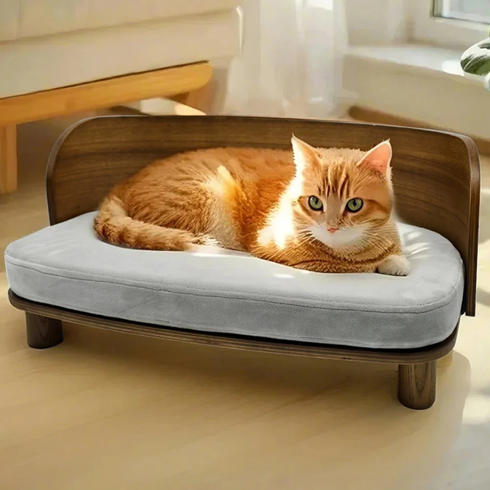 Borwart Elevated Wood Pet Sofa Bed Waterproof Cushion For Pets