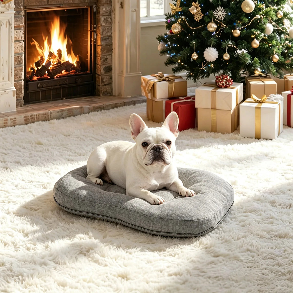 Double Sided Rush Grass Pet Bed Breathable Scratch Resistant Cushion