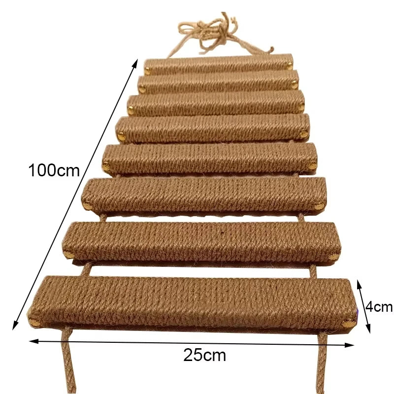 CWV Wall Mounted Cat Climbing Shelf With Sisal Scratching Post