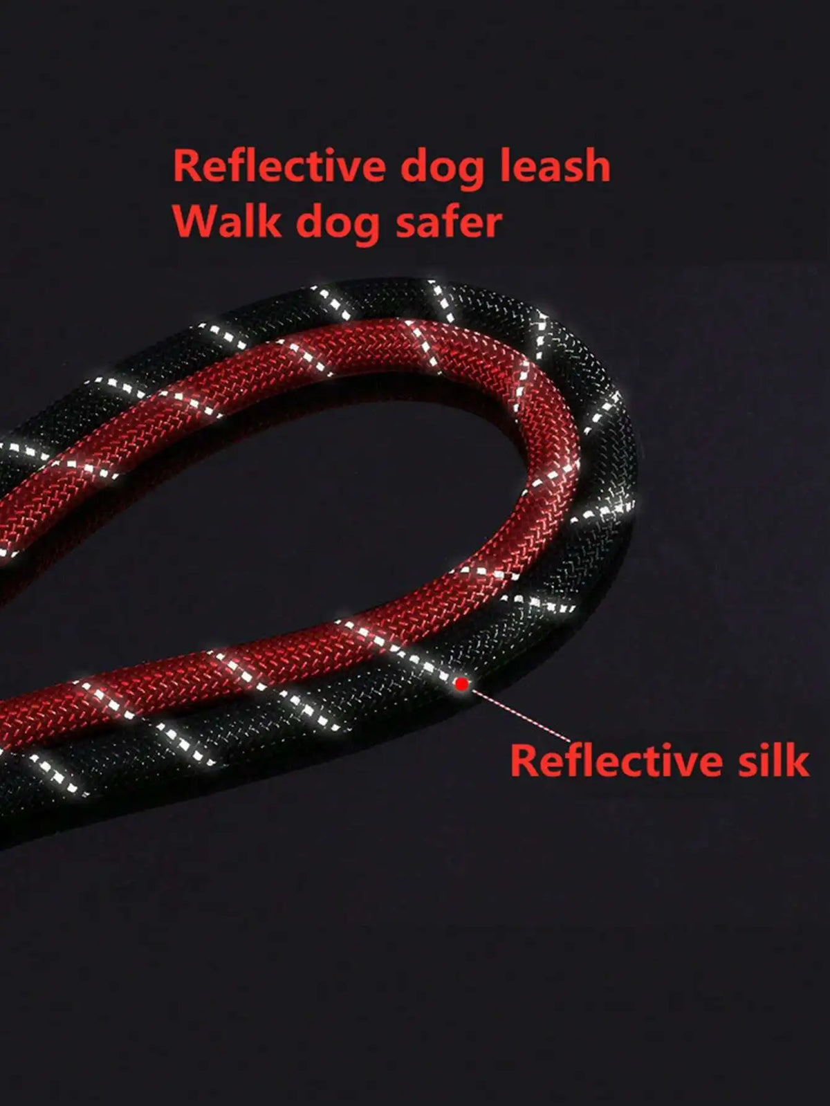 Reflective Nylon Dog Leash With Foam Handle For Walking