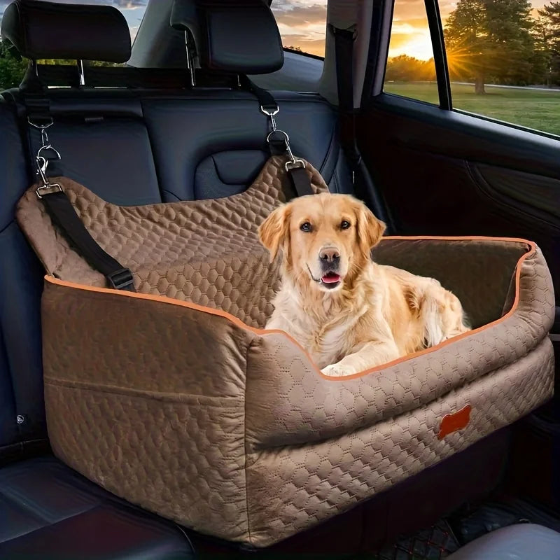 Secure Memory Foam Dog Car Seat Booster Cushion For Travel