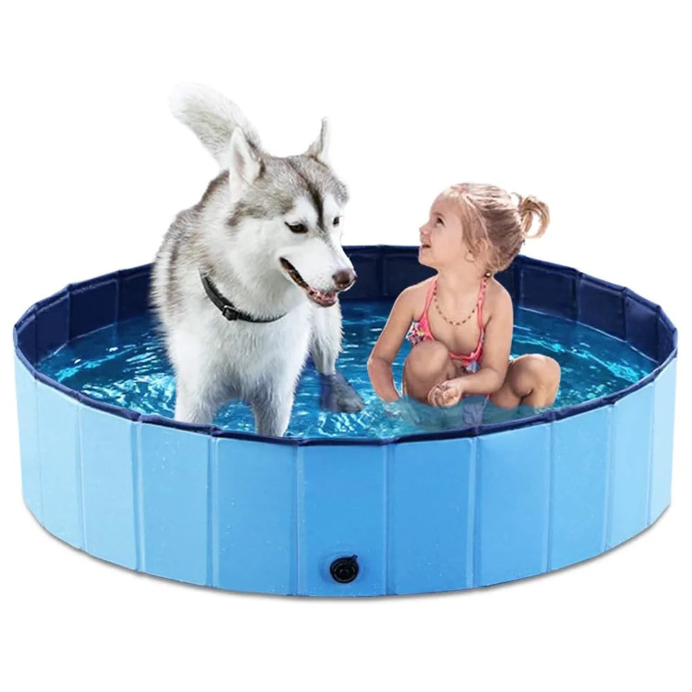 CWV Foldable Dog Swimming Pool Portable Grooming Tub