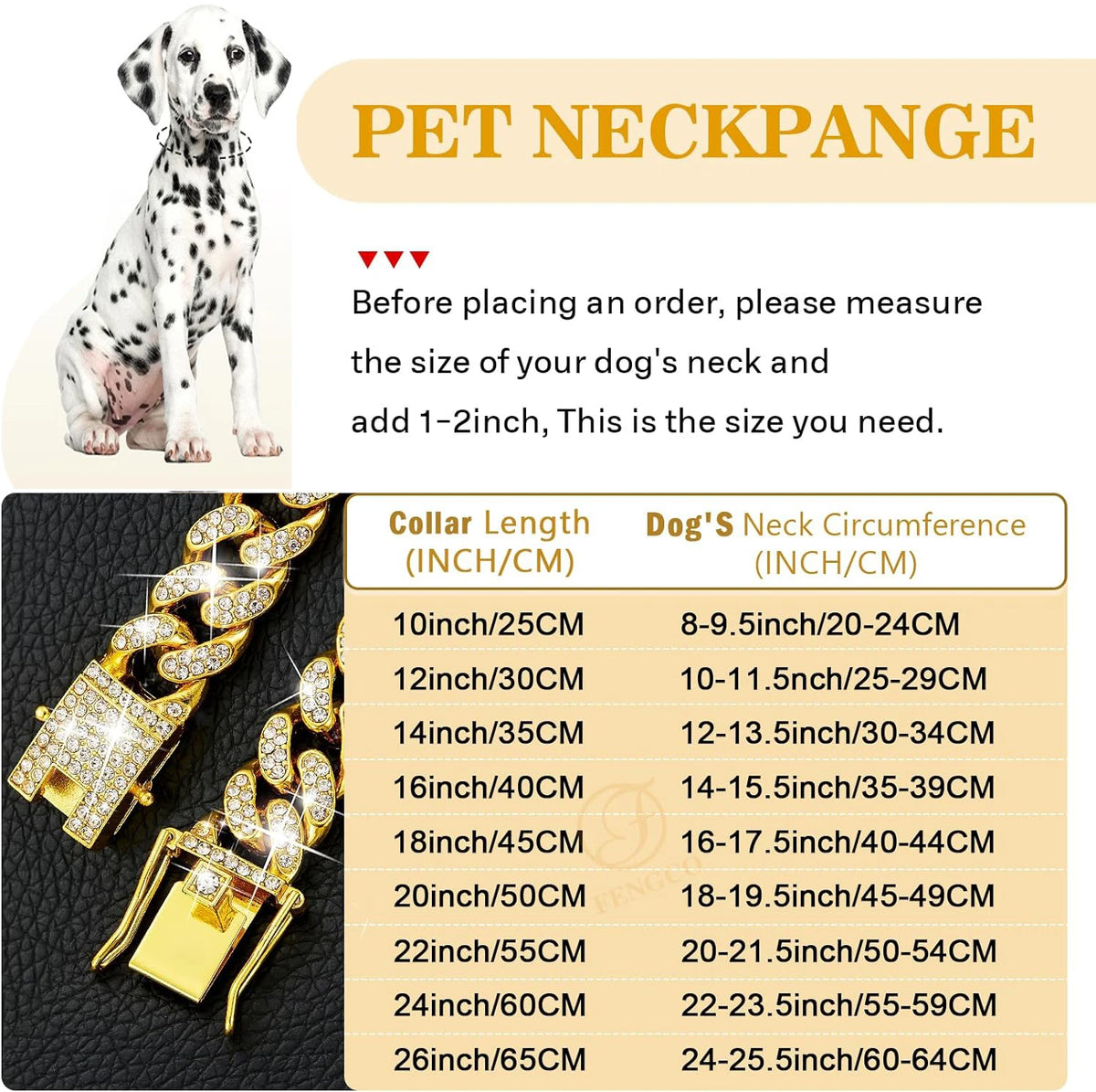 Luxury Stainless Steel Dog Chain Collar Pet Jewelry Accessory