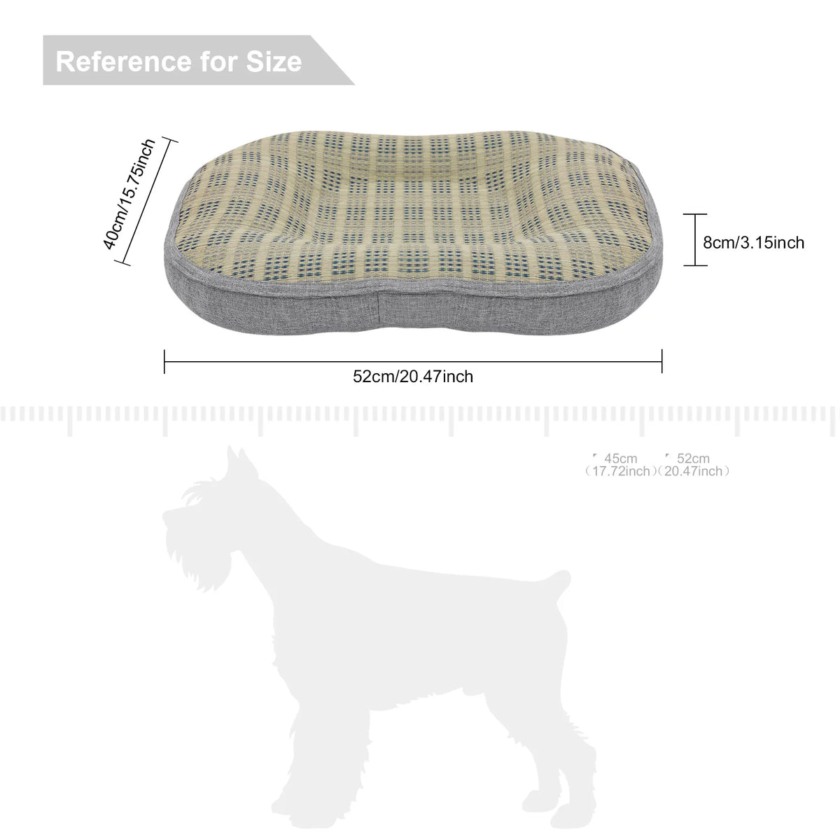 Double Sided Rush Grass Pet Bed Breathable Scratch Resistant Cushion