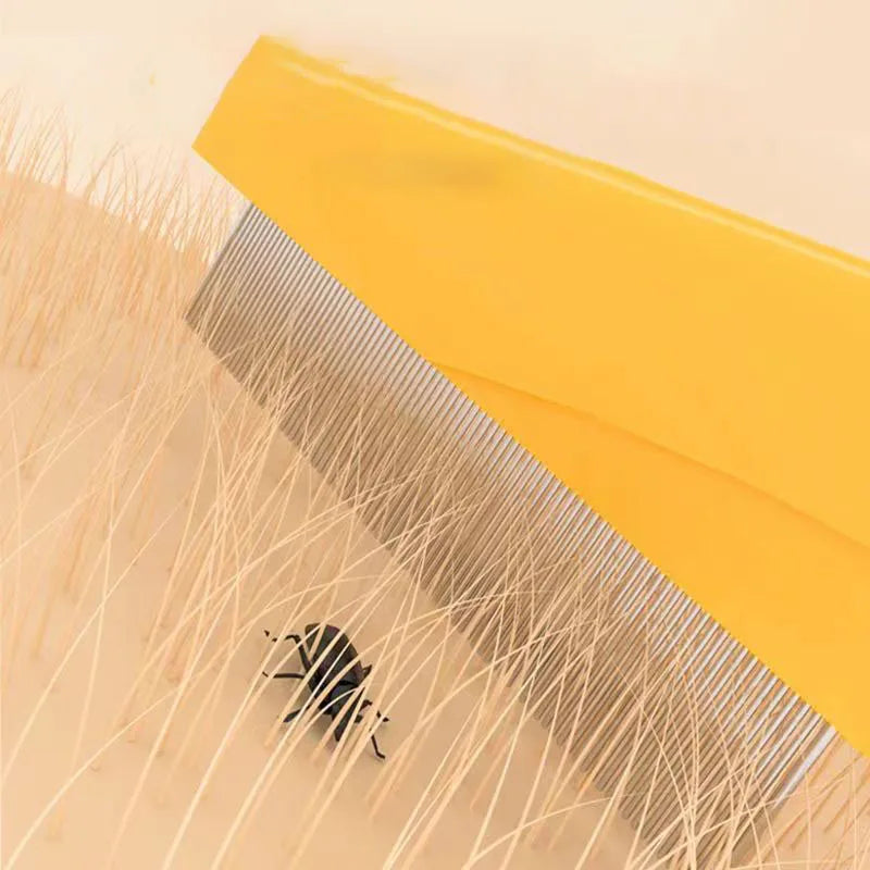 Stainless Steel Pet Grooming Comb Tool For Efficient Hair Shedding