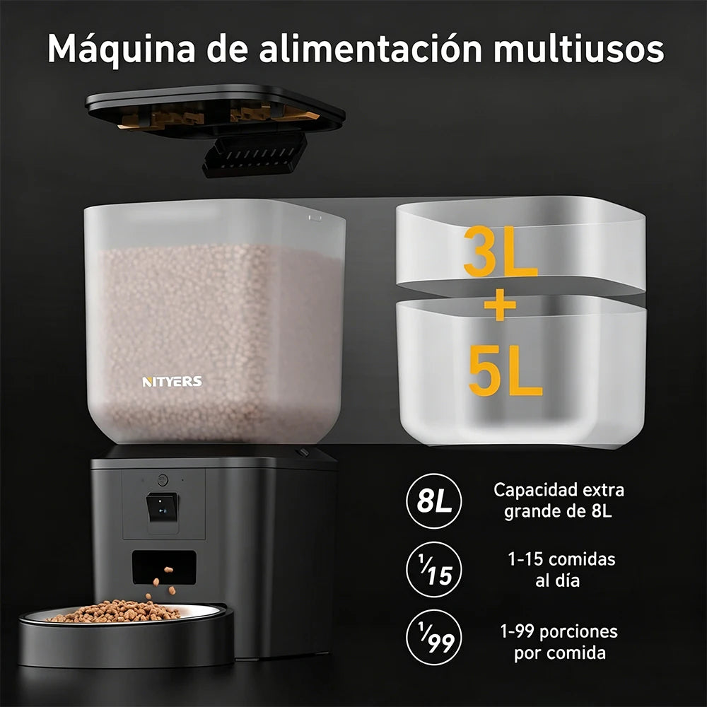 Nityers Smart Automatic Cat Feeder With Camera And Night Vision