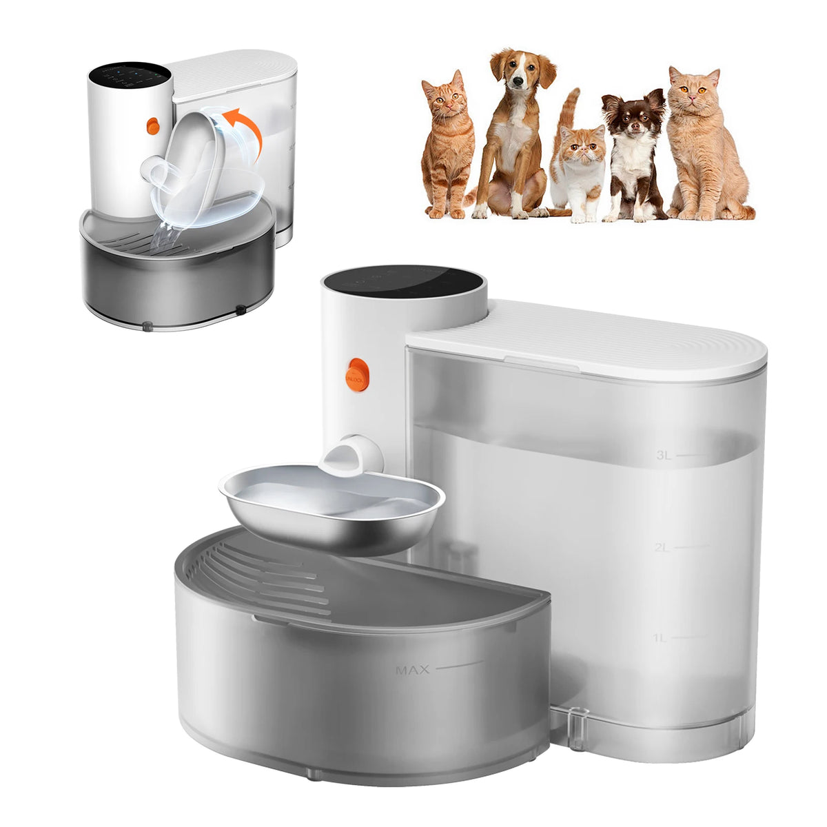 Petgravity Stainless Steel Smart Cat Water Dispenser With Purification