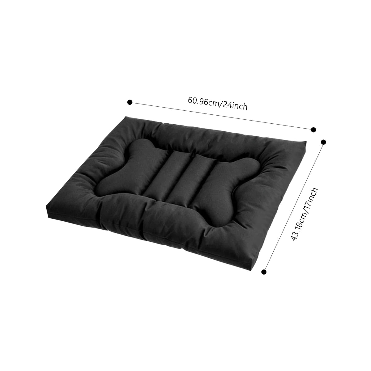 Chew Proof Washable Dog Crate Bed for Indoor Outdoor Travel