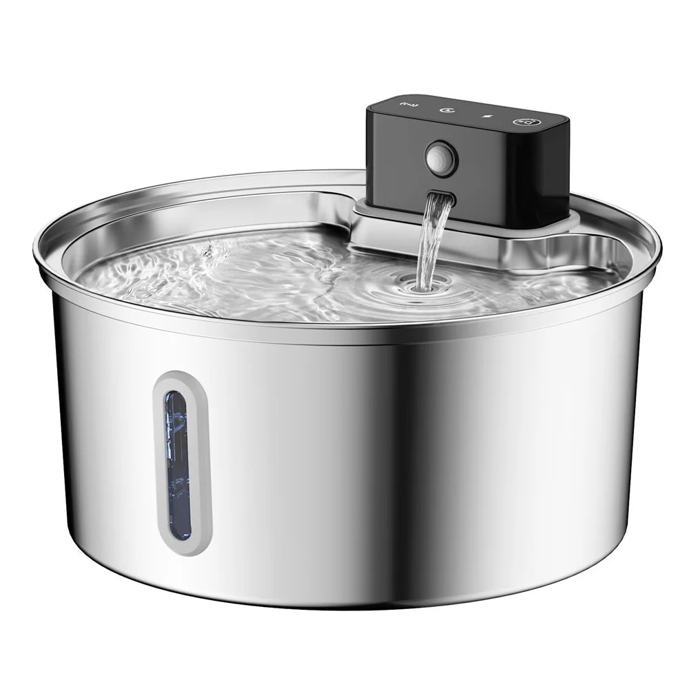 Wireless Stainless Steel Automatic Pet Water Fountain For Cats And Dogs