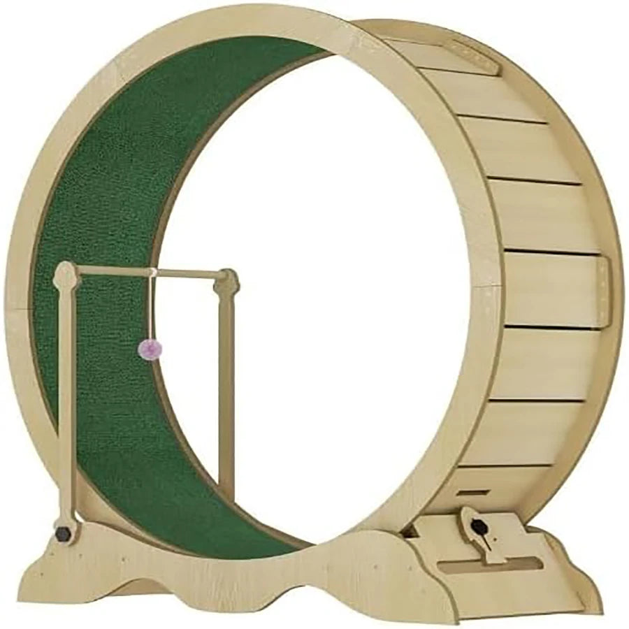Cat Exercise Wheel, 45-Inch Large Cat Treadmill for Indoor Cats, Cats Running Wheel with Detachable Carpeted Runway for Pets