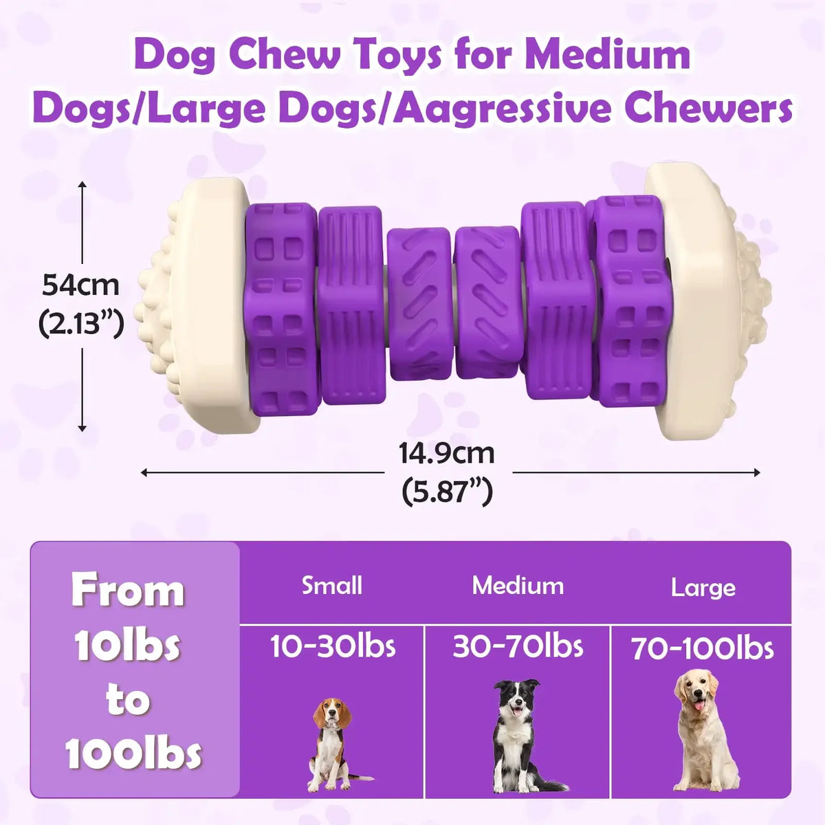 Interactive Dog Chew Toy for Aggressive Chewers and Enrichment Activities