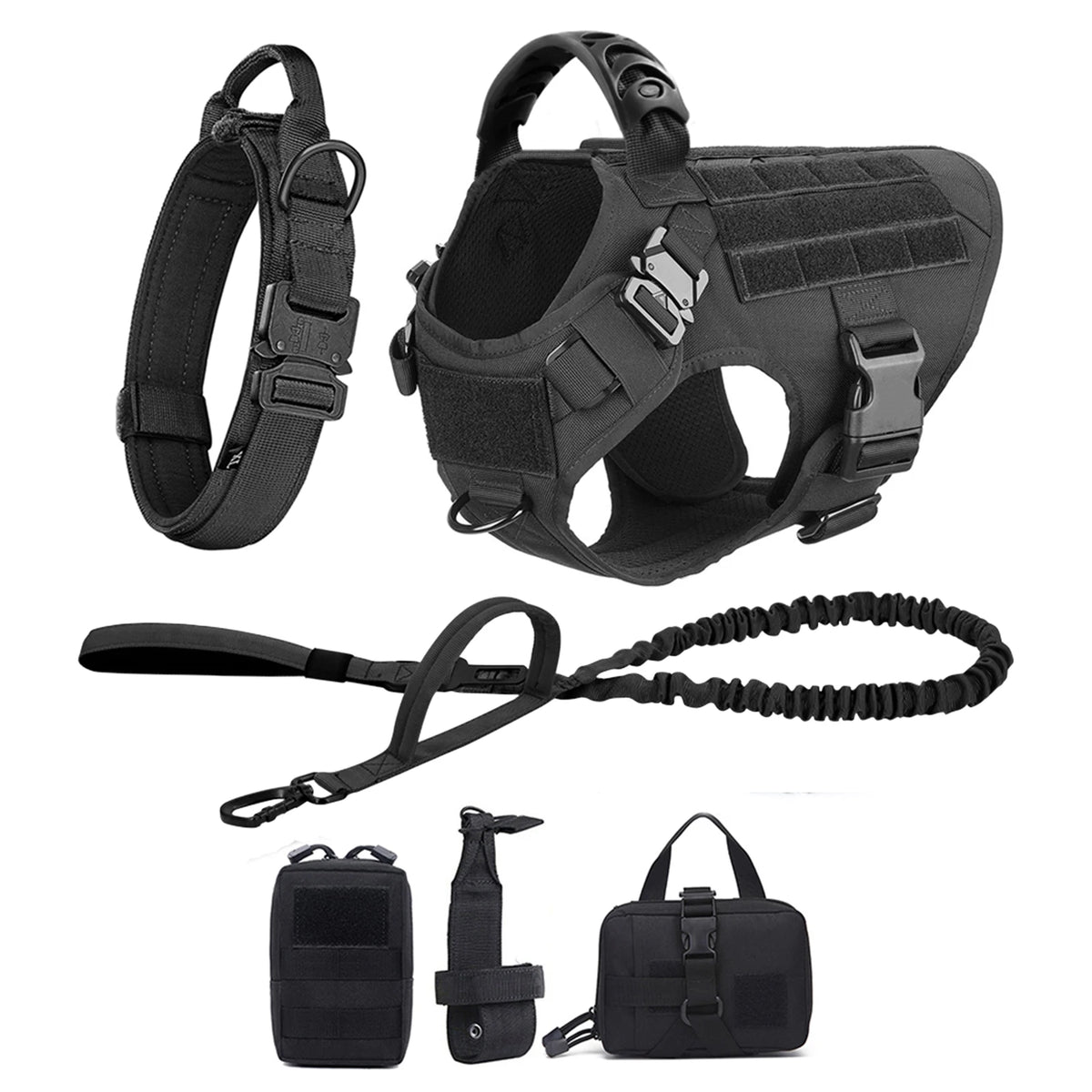 PetraVel Padded Nylon Dog Harness With Quick Release Leash