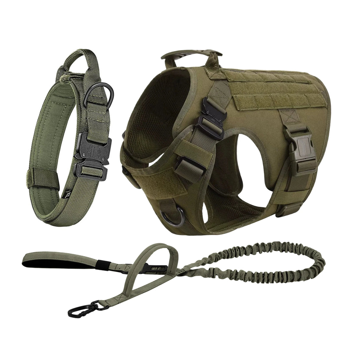 PetraVel Tactical Dog Harness With Adjustable Chest Plate