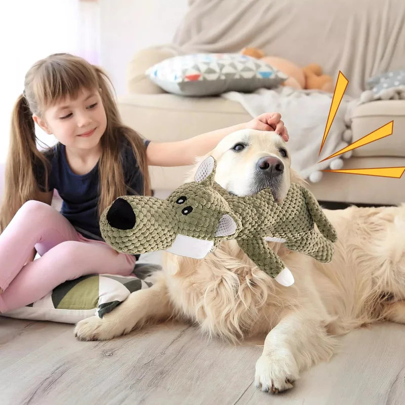 Durable Squeaky Dog Chew Toy For Aggressive Chewers Interactive