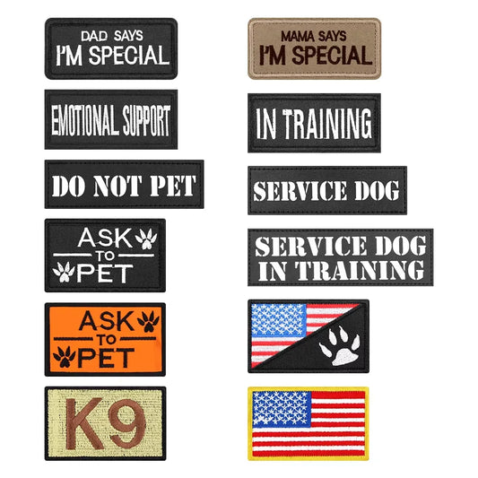 Custom Tactical Dog Patch Bundle With Nylon Identification Tags