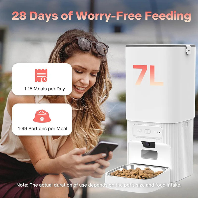Nityers Smart WiFi Pet Feeder With Camera And App Control