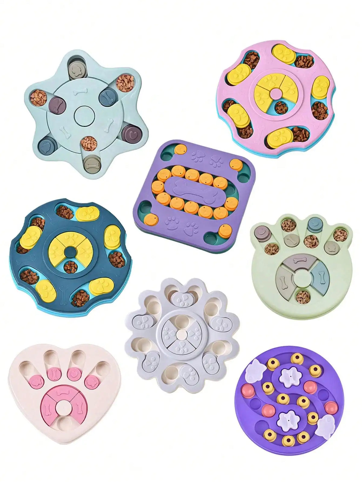 Interactive Dog Puzzle Slow Feeder Treat Dispenser Toy