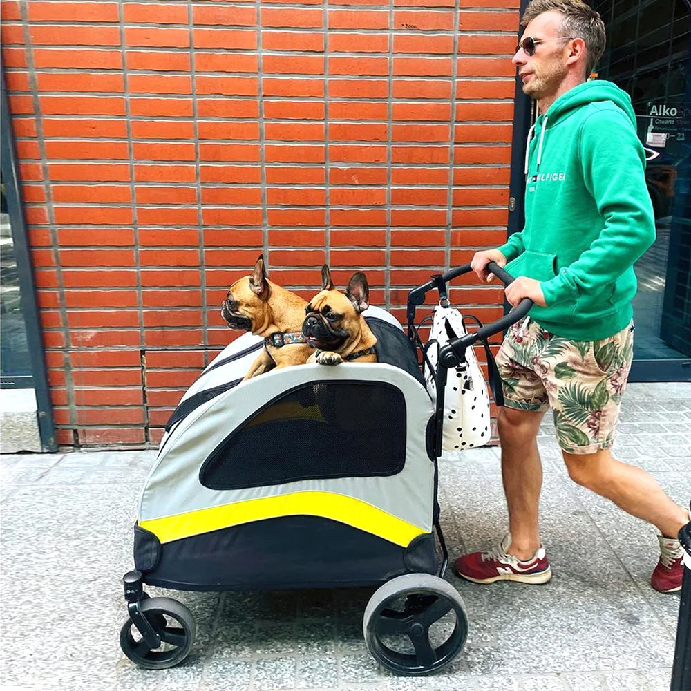 Premium Foldable Four Wheel Pet Dog Stroller And Jogger Wagon