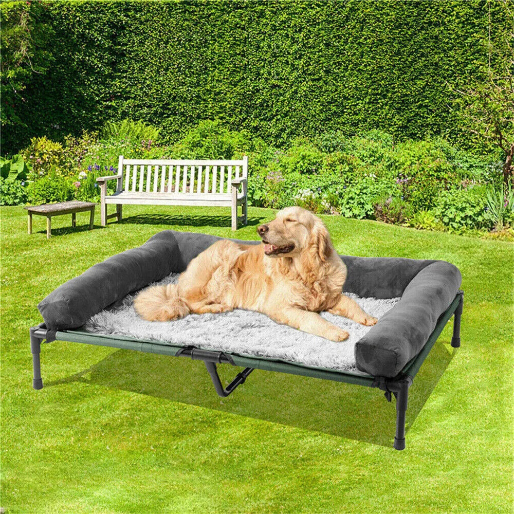Borwart Raised Outdoor Dog Bed With Breathable Cooling Mat