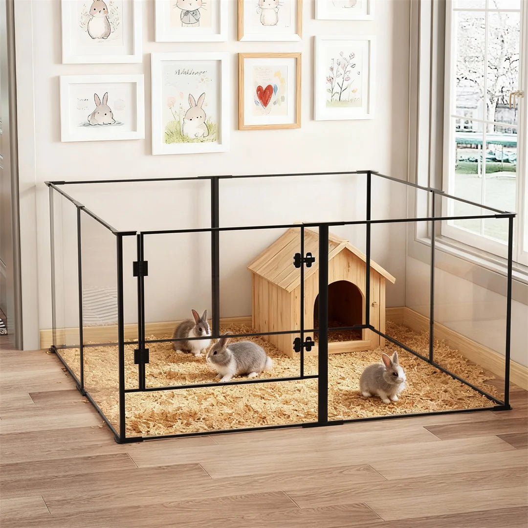 Bingopaw 8 Panel Acrylic Dog Indoor Whelping Playpen