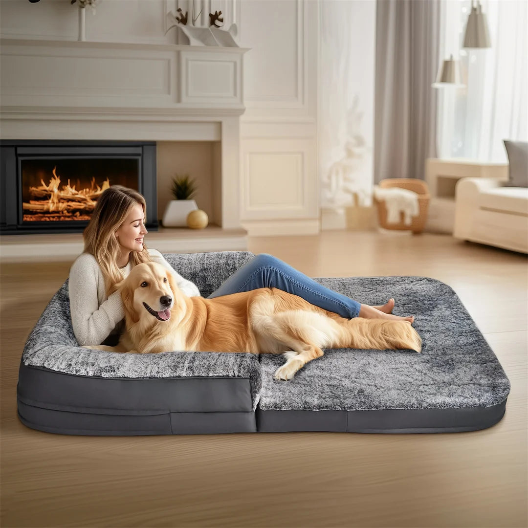 Bingopaw Orthopedic Calming Dog Bed With Removable Plush Cover
