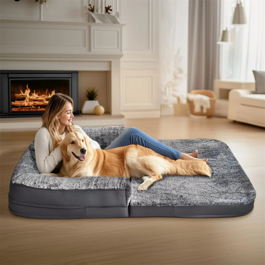 Bingopaw Orthopedic Calming Dog Bed With Removable Plush Cover