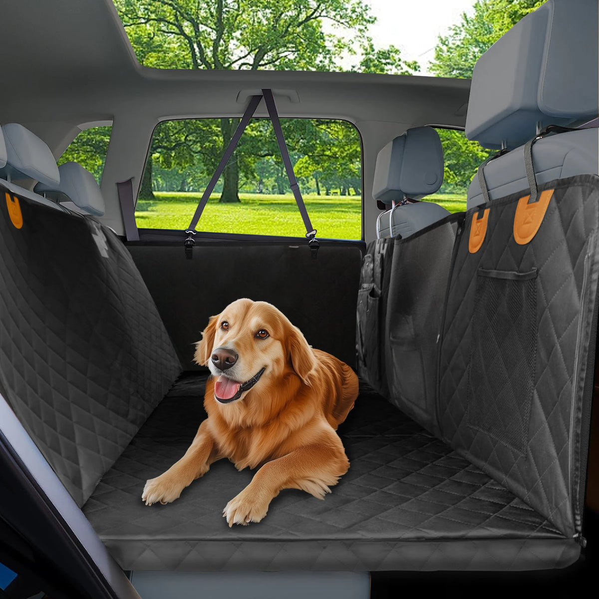 Borwart Waterproof Dog Car Seat Cover Extender Hammock