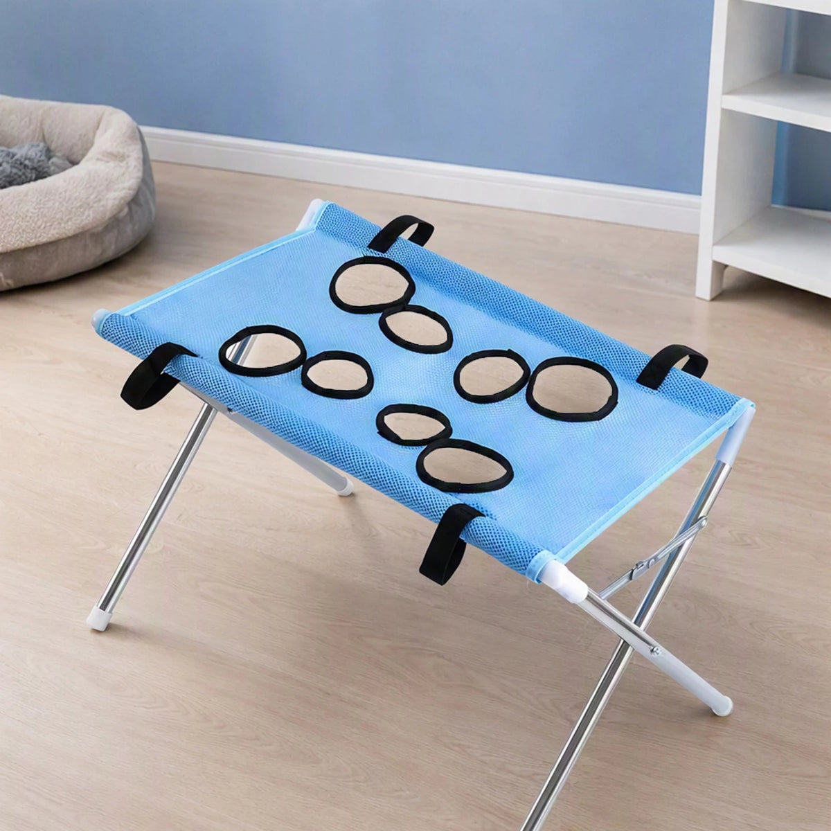 Foldable Dog Grooming Hammock for Small Dogs Cats Pet Bath Sling Nail Trimming Restraint Stainless Steel