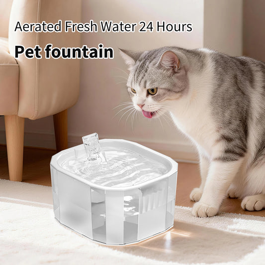Automatic Cat Water Fountain And Feeder With Silent USB Pump