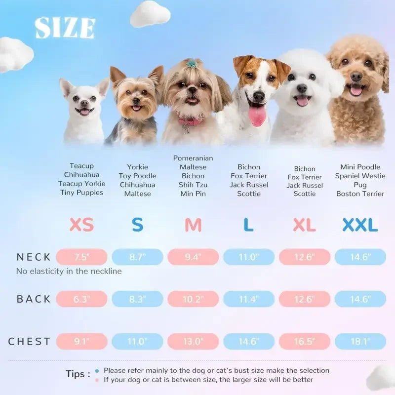 Breathable Ruffled Sleeve Dog Shirt With Elastic Fit for Puppies