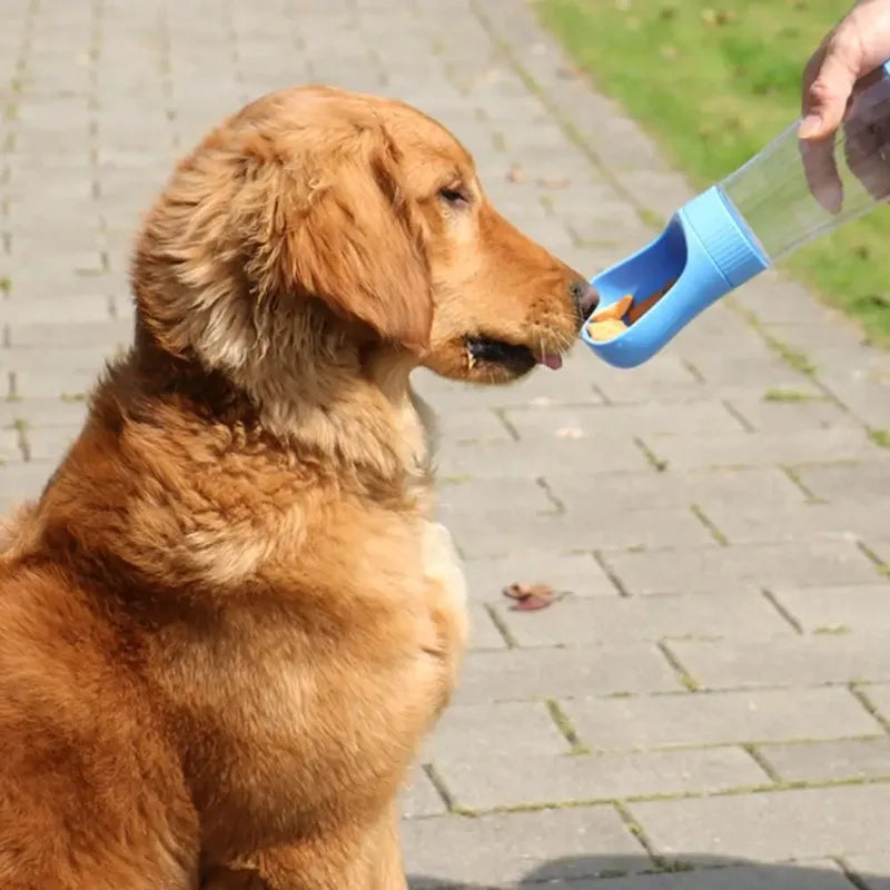 Portable Pet 2 in 1 Water Bottle and Food Dispenser